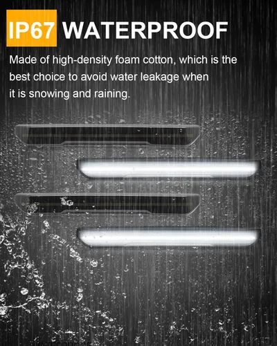 Miniatura 6 de 4 PCS Luces LED de Marcador Lateral con Lente Ahumada de Repuesto para Sierra 2500HD 3500HD 2020 2021 2022 2023 2024 2025, Kit de Ensamblaje