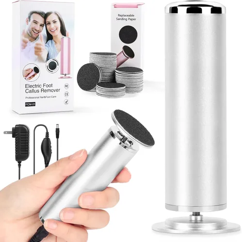 Miniatura 13 de Lima de Pies Removedor de Callos para Pies: Herramienta Profesional de Pedicura para SPA - Lima de Pies con Velocidad Ajustable para Piel y Callos