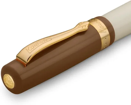 Miniatura 3 de Kaweco STUDENT 20's Jazz Bolígrafo I Business Bolígrafo de acrílico de alta calidad en marrón y crema I Elegante bolígrafo con caja de regalo