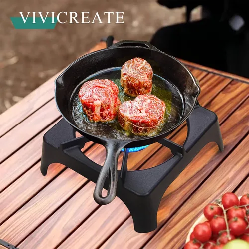 Miniatura 4 de Vivicreate 10000 BTU Propano Jardín Senderismo Campamento Cocina al aire libre Estufa con regulador CSA y manguera de gas