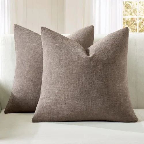 Miniatura 24 de MIULEE Juego de 2 fundas de almohada cuadradas decorativas de felpilla suave de 20 x 20 pulgadas para sofá, sala de estar y cama de color verde oliva