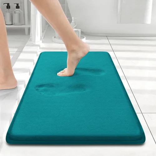 Miniatura 150 de Smiry Tapetes de Baño de Espuma Viscoelástica 36 x 24 pulgadas, Tapetes de Baño Extra Suaves y Absorbentes, Alfombra Antideslizante Lavable
