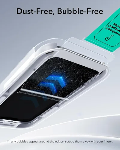Miniatura 5 de ESR Paquete de 3 protectores de pantalla de privacidad para iPhone, grado militar, inastillable, dureza 9H, vidrio templado antiespía para iPhone 17