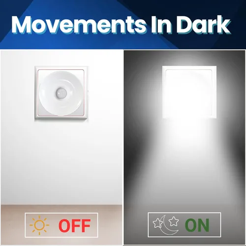 Miniatura 6 de Luz de sensor de noche brillante LED Sensor de movimiento y luz Toma de corriente alterna enchufable cuello flexible giratorio PIR lámpara