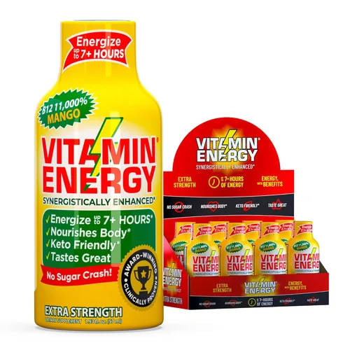 Miniatura 38 de Vitamin Energy Immune+ Extra Strength Energy Shot Army Orange 10 unidades, 260 mg de cafeína natural, vitaminas B, citicolina, té verde, apoyo