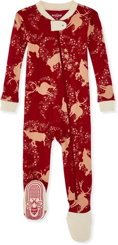 Burt's Bees Baby - Pijama para niña, con cremallera delantera y pies cerrados antideslizantes, de algodón orgánico 100%, para niñas pequeñas