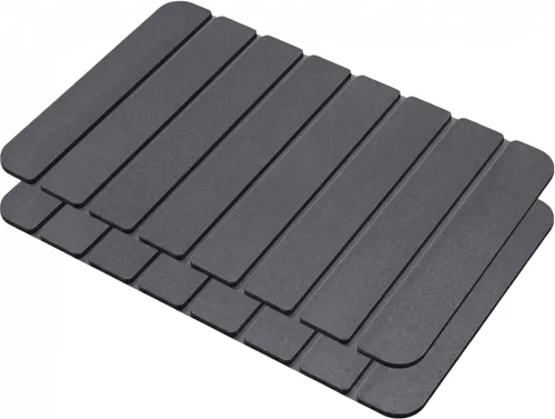 Miniatura 12 de Tapete de baño de piedra de diatomeas antideslizante, plegable para baño, secado rápido, súper absorbentes, tierra de diatomeas, de 24 x 16 Gris