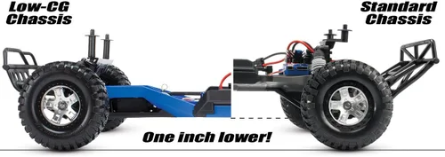 Miniatura 2 de Equipo de conversión escala 1/10, reductor 2WD, azul de Traxxas 5830 Low-CG