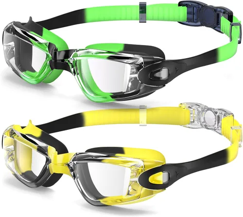 Miniatura 9 de Braylin Gafas de natación para niños, paquete de 2 gafas de natación para niños, adolescentes, niños o niñas, gafas de natación para piscina