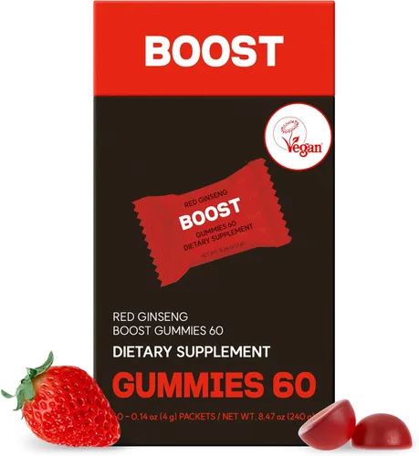 Miniatura 7 de Dr.blet Gomitas de ginseng Energy Boost – Suplementos de apoyo de energía inmune y limpia, masticables con sabor a fresa, enfoque cerebral sin