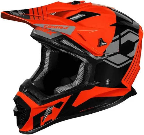 Miniatura 5 de Castle X CX200 - Casco de moto Sector (Negro - Pequeño)