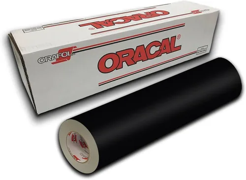 ORACAL 651 Vinilo negro brillante – Vinilo permanente para calcomanías, letreros, calcomanías, etiquetas y proyectos de manualidades (24 pulgadas x