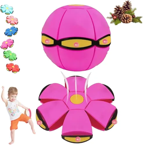 Miniatura 5 de Bola mágica que rebota, platillo volador mágico, juguete de doble forma libremente intercambiable con 6 luces, interacción entre padres e hijos