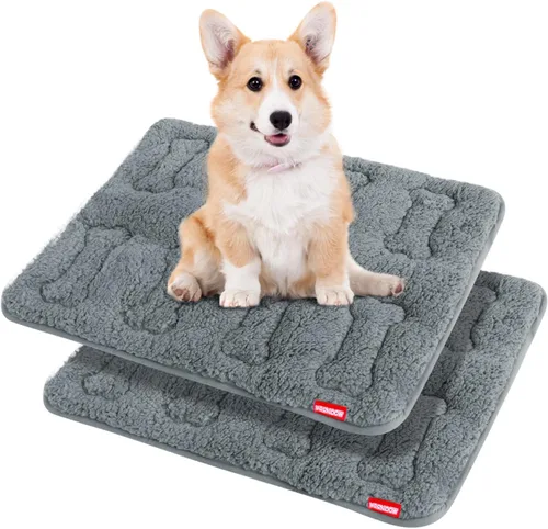 Miniatura 10 de Tapete para jaula de perro (36" x 23"), almohadilla de felpa suave para cama de perro lavable a máquina, almohadilla para jaula, tapete para dormir