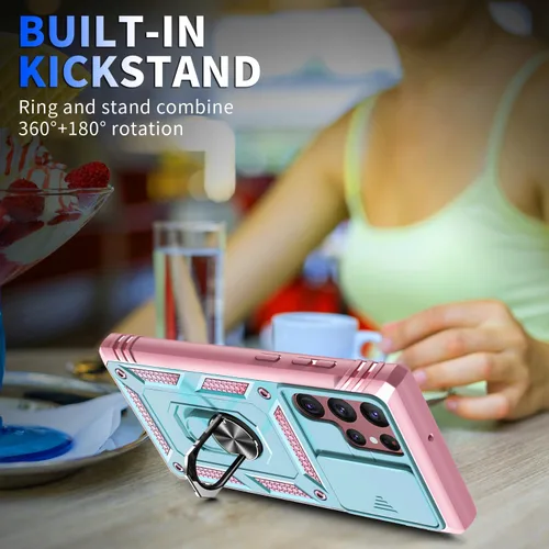 Miniatura 2 de Funda para Galaxy S22 Ultra, a prueba de golpes, resistente a los impactos con lente deslizante Funda protectora para Samsung Galaxy S22 Ultra