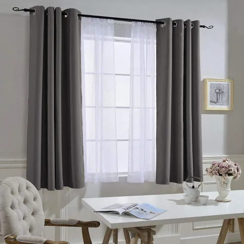 Miniatura 7 de NICETOWN - Cortinas opacas para dormitorio, tratamiento de ventana, con aislamiento térmico y ojales, lisas, para sala de estar