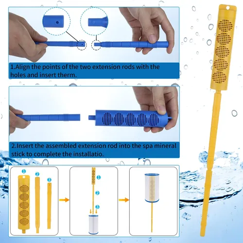 Miniatura 4 de Natuer - Barra mineral para bañera de hidromasaje, cartucho de filtro mineral para bañera de hidromasaje, 2 varillas para bañera de hidromasaje