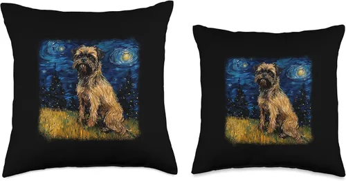 Miniatura 3 de Griffon Bruxellois van gogh gift dog women Dog in Starry Night Van Gogh Brussels Griffon - Almohada de 16 x 16 pulgadas, multicolor