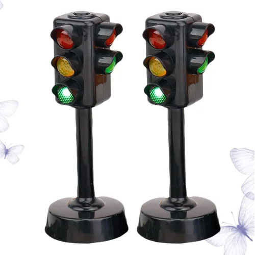 Miniatura 7 de NUOBESTY Juguete de semáforo para niños, modelo de luz de tráfico, juguetes de educación temprana para niños pequeños, paquete de 2