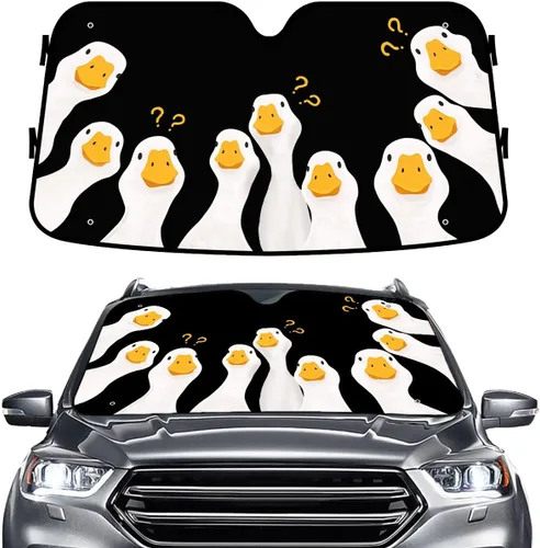 Miniatura 40 de GENANY - Cubierta de parabrisas de flamenco para automóvil, SUV, camión (55 x 30 pulgadas), protector térmico plegable, persianas para ventanas