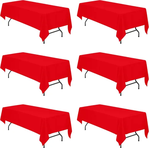 Miniatura 223 de BRILLMAX 6 Pack de Manteles Azul Marino para Mesas Rectangulares de 8 Pies 90 x 156 Pulgadas - 8 pies Mantel Rectangular a Granel de Lino