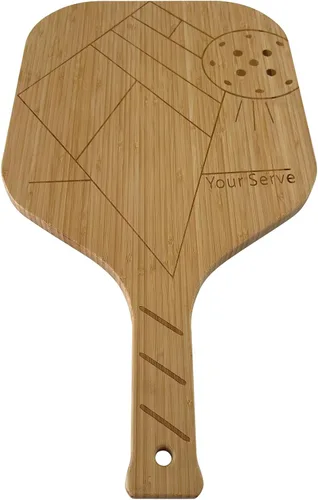 Miniatura 5 de Fox Run Your Serve Pickleball Paddle Charcutería, 14.5 x 7.5 pulgadas, tablas para servir queso de bambú