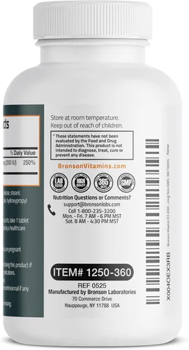 Miniatura 7 de Bronson Vitamina D3 2000 UI (50mcg) Sin OGM, 360 tabletas