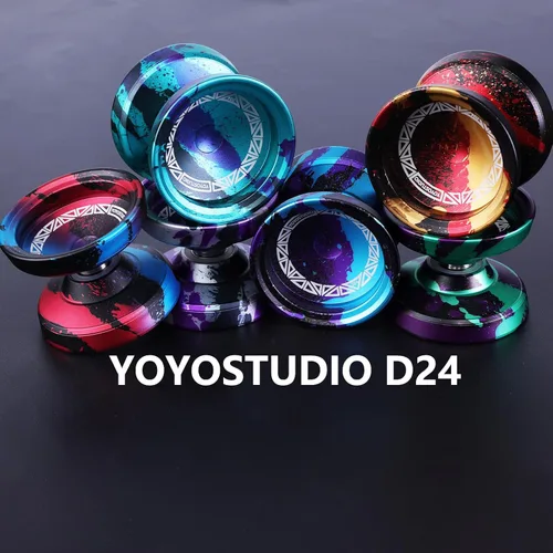 Miniatura 7 de YOYOSTUDIO D24 Yoyo profesional – Yoyo de metal sensible y no responde para trucos de giro de dedos, kit completo de accesorios con kit