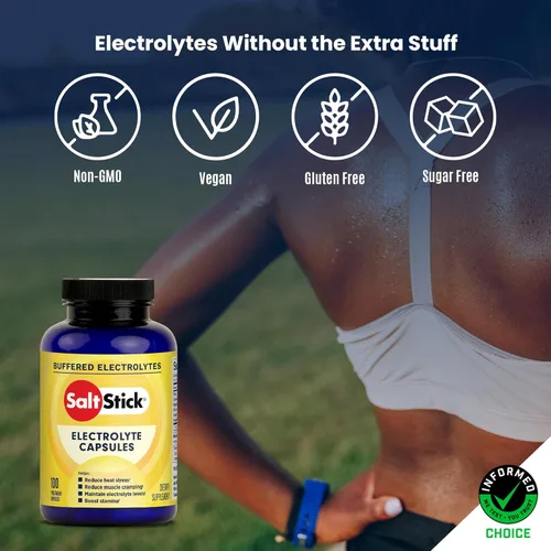 Miniatura 3 de SaltStick Cápsulas de electrolitos con vitamina D Pastillas de sal con electrolitos para correr, nutrición deportiva de resistencia, suplementos