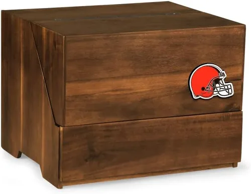 Miniatura 6 de PICNIC TIME NFL Madison Acacia - Juego de herramientas de barra de mesa, kit de camarero con soporte, juego de accesorios de bar