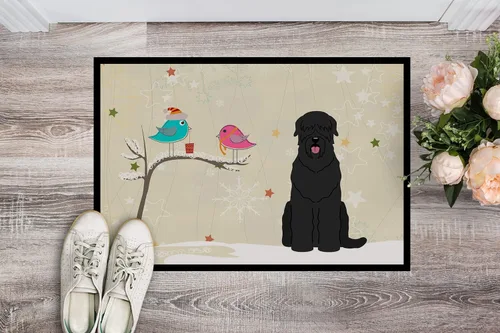 Miniatura 2 de Caroline's Treasures BB2498MAT - Felpudo de entre amigos, color negro, Russian Terrier de 18 x 27 pulgadas, para interiores y exteriores