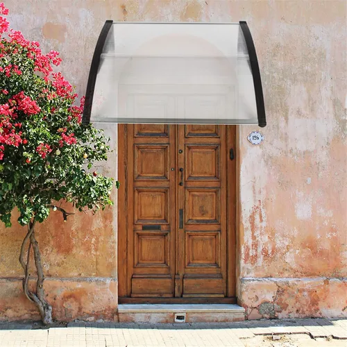 Miniatura 3 de Toldo para puerta de patio, cubierta de policarbonato para puerta delantera al aire libre, protección UV, lluvia, nieve, luz solar, hoja hueca