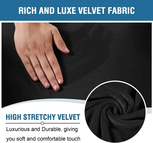 Miniatura 3 de Funda para sofá reclinable de 8 piezas, terciopelo elástico para sofá reclinable de 3 plazas, funda suave y gruesa para sofá reclinable, protector