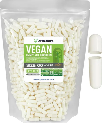 Miniatura 24 de XPRS Nutra Cápsulas vacías de tamaño 00 – 100 cápsulas veganas vacías – Pastillas vacías vegetarianas – Relleno de cápsulas vegetales DIY