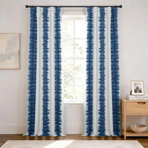 Miniatura 18 de HPD Half Price Drapes BOCH-KC43-63 - Cortinas de Lino con Rayas para Oscurecer la Sala de Estar (1 Panel), 50 x 63 Pulgadas, Color Negro Toldo