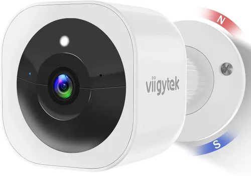 Cámaras de seguridad Viigytek inalámbricas para exteriores magnéticas, WiFi 2.4G 2K alimentadas por batería, detección de movimiento de inteligencia