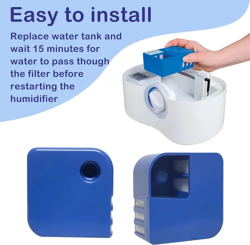 Miniatura 4 de Ontheone Paquete de 3 cartuchos de desmineralización PDC51V1 compatibles con los modelos de humidificador ultrasónico Vick V4600, V5100, VUL575