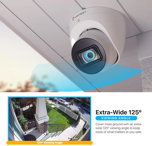 Miniatura 5 de Amcrest Cámara de seguridad analógica 4K para exteriores, torreta 8MP @15fps CCTV-Coax-BNC, visión nocturna de 65 pies, ángulo de 125°, micrófono