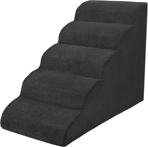Miniatura 27 de Escaleras para perros pequeños, rampa de espuma de alta densidad para perros, escalones extra anchos antideslizantes para camas altas o sofá