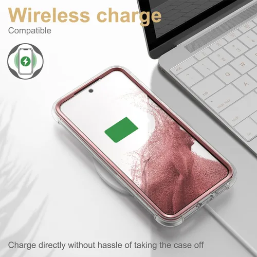Miniatura 6 de SURITCH Funda transparente para Samsung Galaxy S23+ Plus de 6.6 pulgadas (solo protector de pantalla), [protector de pantalla integrado] carcasa oro