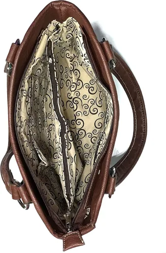 Miniatura 4 de Justin West Tooled - Bolsa de transporte oculta con hebilla de bordado floral
