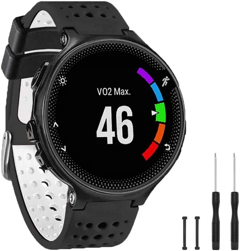 Miniatura 20 de GVangel - Correa compatible con reloj inteligente Garmin Forerunner 235, correa de silicona suave de repuesto para 220/230/235/620/630/735XT/235