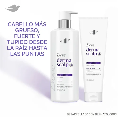 Miniatura 3 de Dove Derma Champú para el cuero cabelludo 1 unidad Impulso de densidad para 4 veces más plenitud visible, con glicerina, 16 onzas