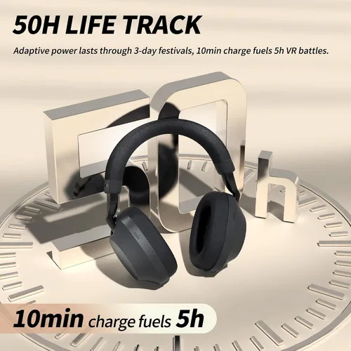 Miniatura 3 de SOMIC Air One ANC - Auriculares inalámbricos Bluetooth, audio espacial personalizado, cancelación activa de ruido híbrida, auriculares Bluetooth