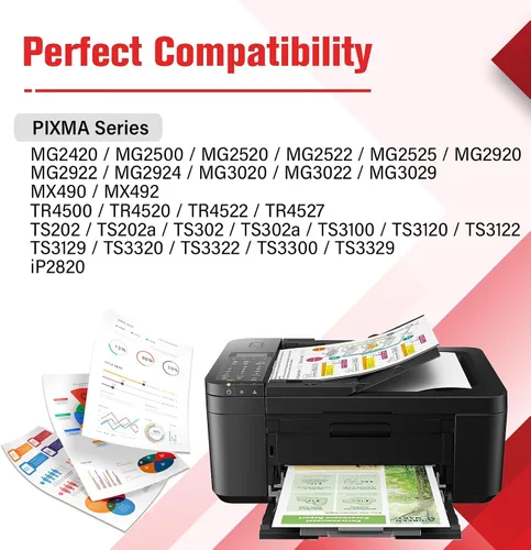 Miniatura 2 de Paquete combinado de tinta 245XL 246XL 245 y 246 para impresora Canon MG2522 MX490 Reemplazo para Canon Pixma MX492 TS3322 TR4520 TR4500 TS3122