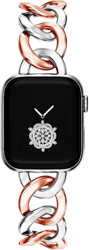Miniatura 21 de Correas de cadena cool de 38/40/41/42/44/45/46mm para mujeres compatibles con las correas de Apple Watch Series 11/ SE3/10/9/8/7/6/5/4, pulsera