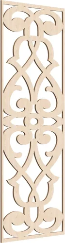 Miniatura 130 de 9 3/8"W x 24 3/8"H x 1/4"T Bellaire Decorativos Paneles de pared de madera calado, abedul
