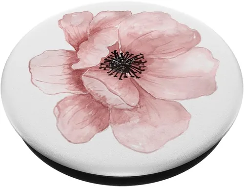 Miniatura 2 de Flor de peonía rosa – PopSockets agarre y soporte para teléfonos y tabletas