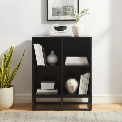 Miniatura 10 de Crosley Furniture Enzo - Estantería de almacenamiento para discos de vinilo y soporte para jugadores, color negro