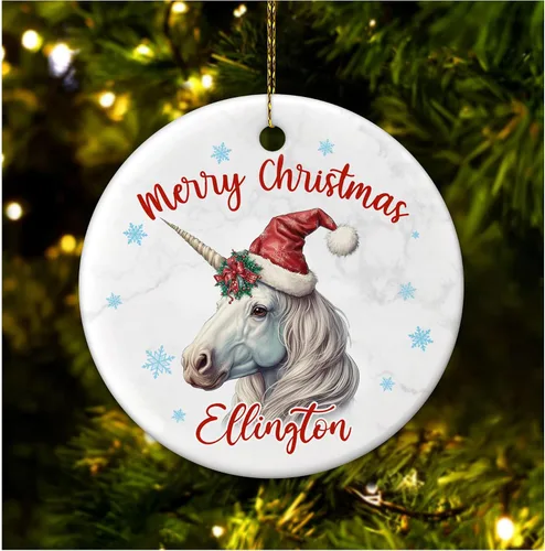 Miniatura 35 de Hyturtle Adorno de Navidad personalizado para amantes de las llamas, adorno de cerámica con nombre personalizado de llama, regalos lindos